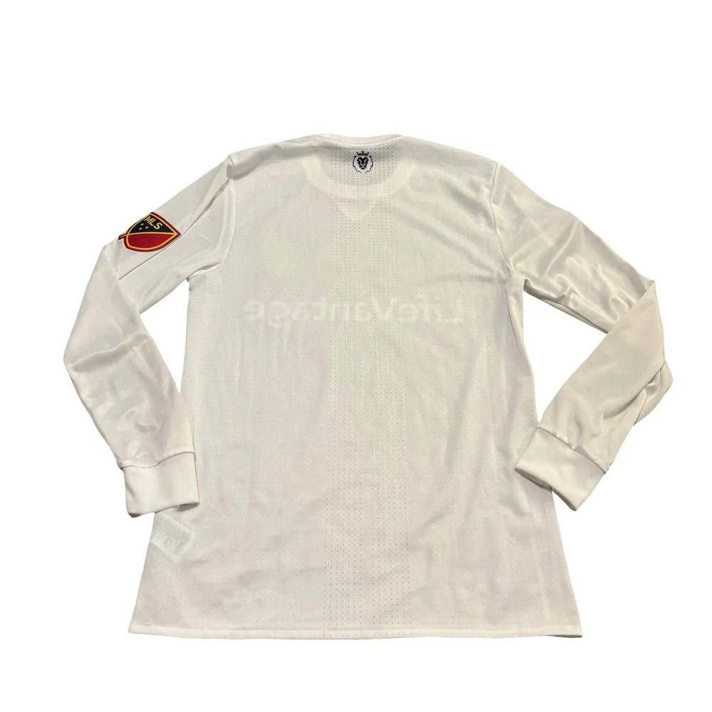 Adidas Real Salt Lake MLS Jersey Mens‎ Medium White Long Sleeve Adizero Soccer